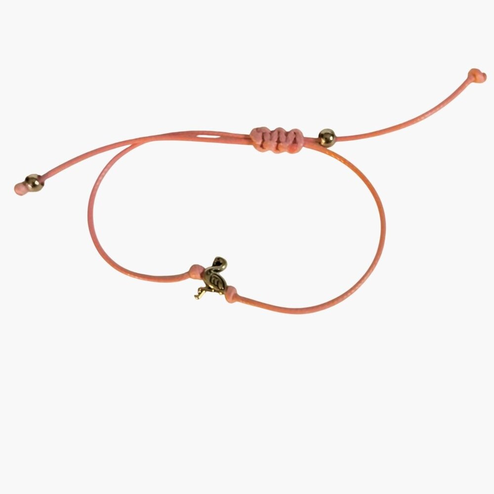 Flamingo Bracelet Anklet Silver Tone Charm Be a Flamingo in a flock of Pigeons - Picture 3 of 9